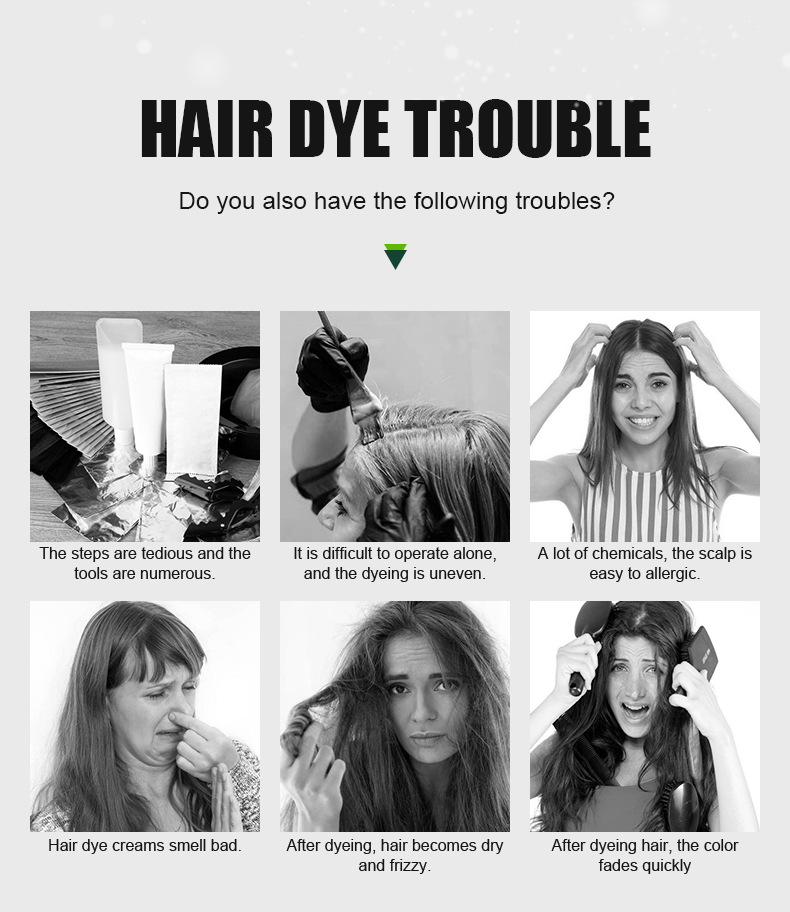 Shampoo Coloration Cheveux Mousse Rapide 3 en 1 Formule Végétale 500ml