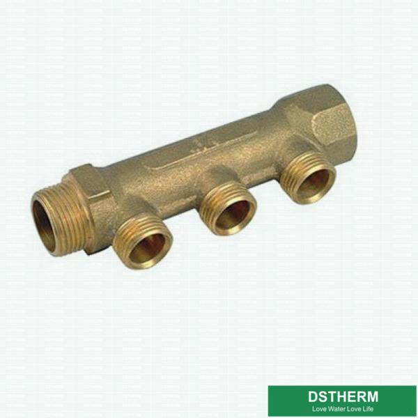 Two Ways To Six Ways Brass Water Separators Manifolds For Pex Pipe With Ball valves For Hot  Water Supplying