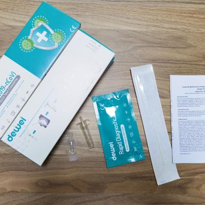 Nasopharyngeal Swabs and Oropharyngeal Swabs 15mins Reading One Step Covid POCT Covid-19 2019-NCoV Antigen Rapid Test Ki