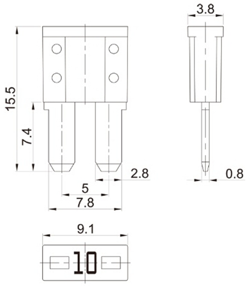 Автоматический взрыватель автомобиля Micro2, лезвие пластикового металла автомобильное сплавляет 5A к 30A