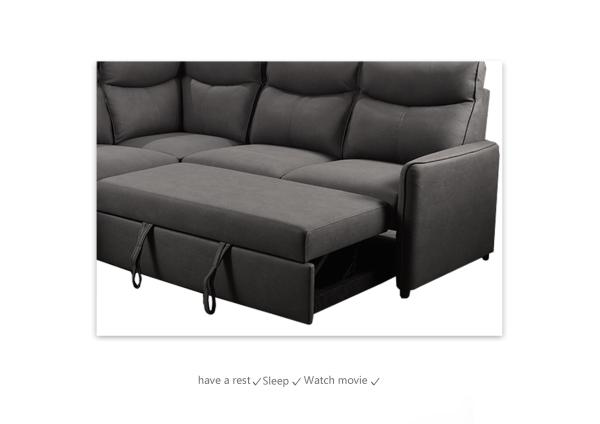 Multifunctional Fabric Sleeper Sofa , Foldable Convertible Couch Bed