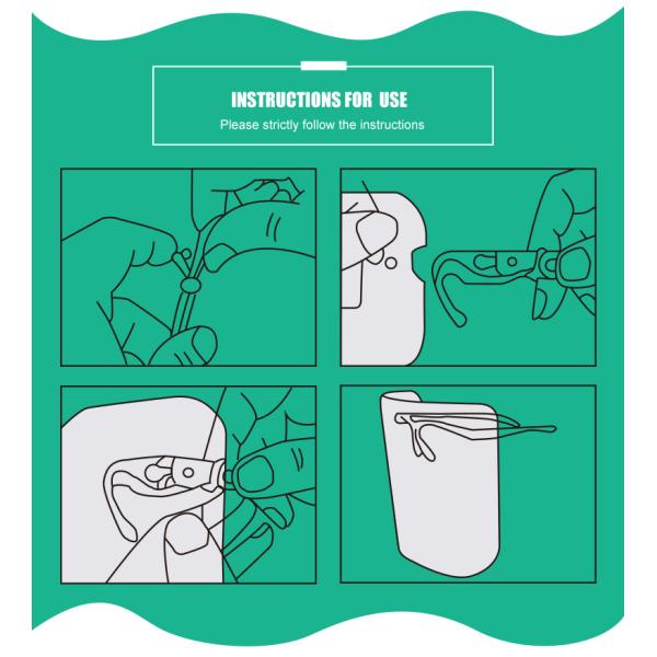 7,75 экран X10in анфас который покрывает ранг ORCL носа и рта медицинскую