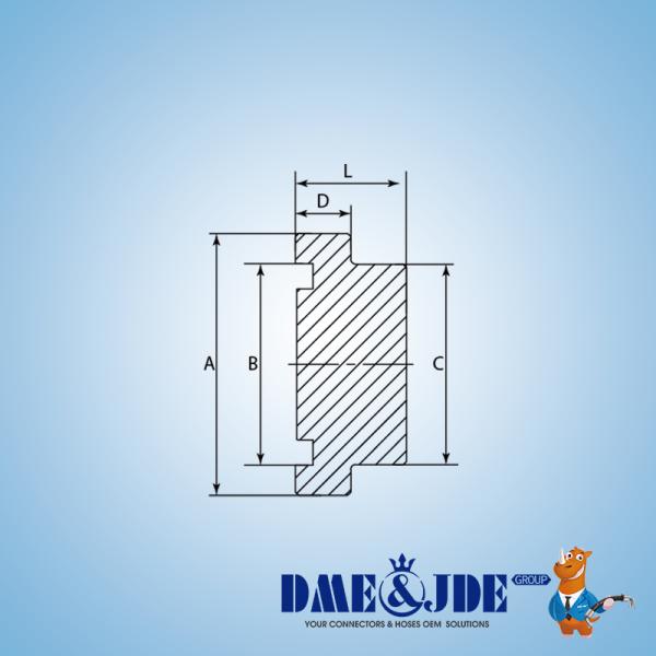 SAE Code 62 Hydraulic Flange Plugs With O Ring High Pressure DFLOP6