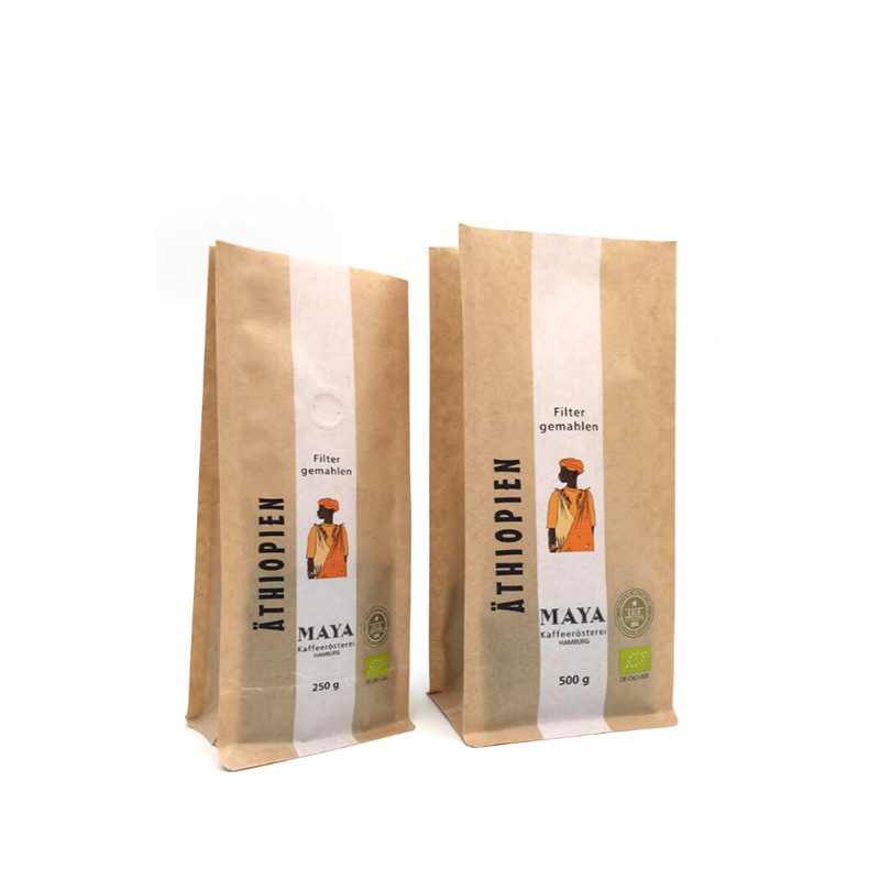 Biodegradable мешок Kraft бумажный не стоит вверх Compostable никакой запах для еды гайки чая кофе