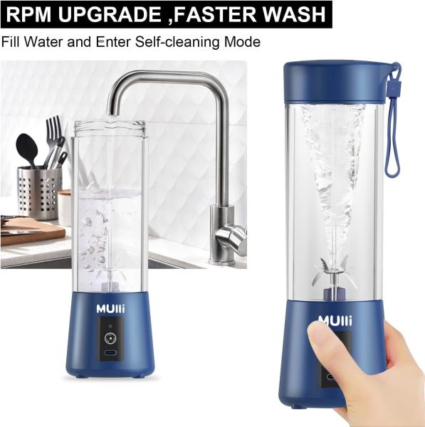USB Rechargeable Mulli Portable Blender With Six Blades For Smoothie And Shakes
