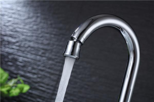 Brass Body Basic Kitchen Faucet Deck Mounted Mixer Rotate Water Outlet Polished