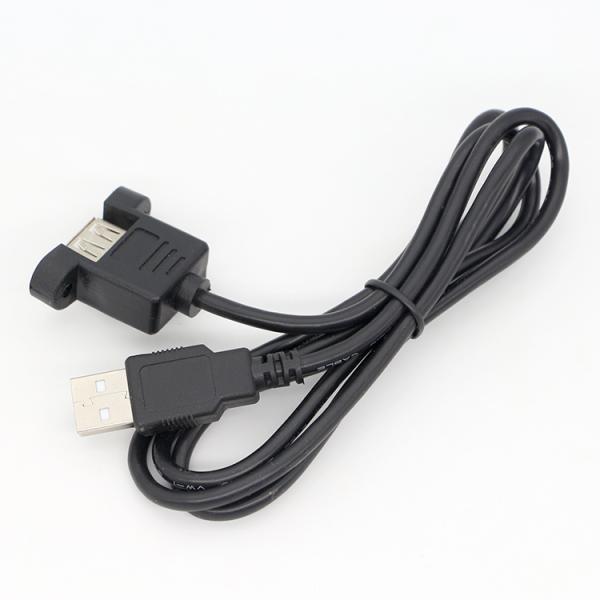 Customization1M 2M Stud Male to Female Panel Mount USB 2.0 Type A Extension Cable with Stud Screw Locking