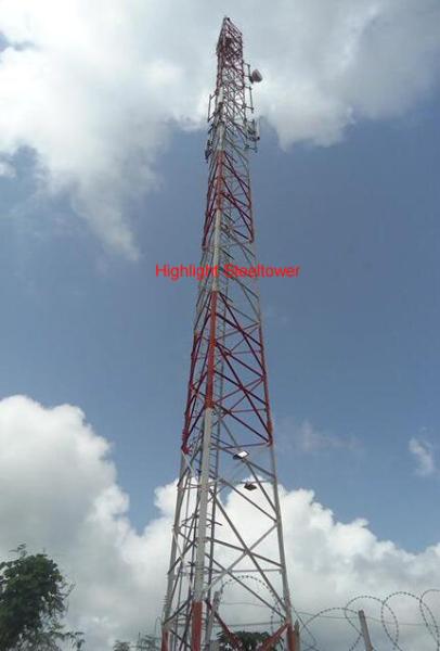 Angle Steel Self Supporting Tower Lattice Steel Tower  For Power Transmission