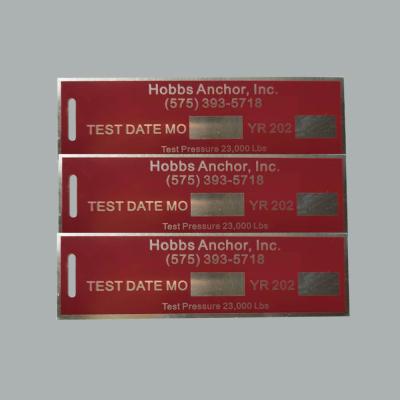 Brushed Blank Aluminum Name Plate Tag Metal Non Flammable For Machine