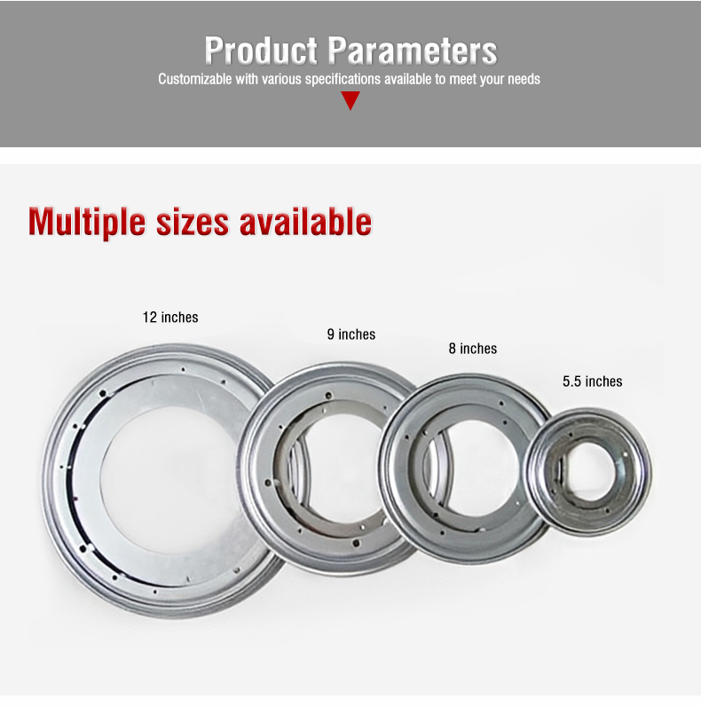 360 Degree Free Rotating Iron Turntable Galvanized Hollow Round Full Ball Bearing Swivel Base for Display Stand & Desk