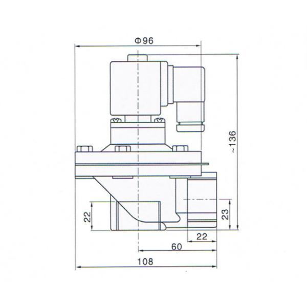 Valves électriques d'aluminium de 1 de pouce DN25 DMF de série à angle droit d'alliage du corps DMF-Z-25 jet d'impulsion pour la poussière