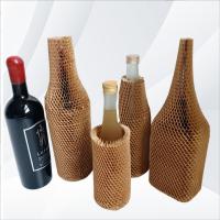 Embalagem de papel do envolvimento Mesh Set Cosmetic Glass Bottle do favo de mel de Kraft do ofício à prova de choque