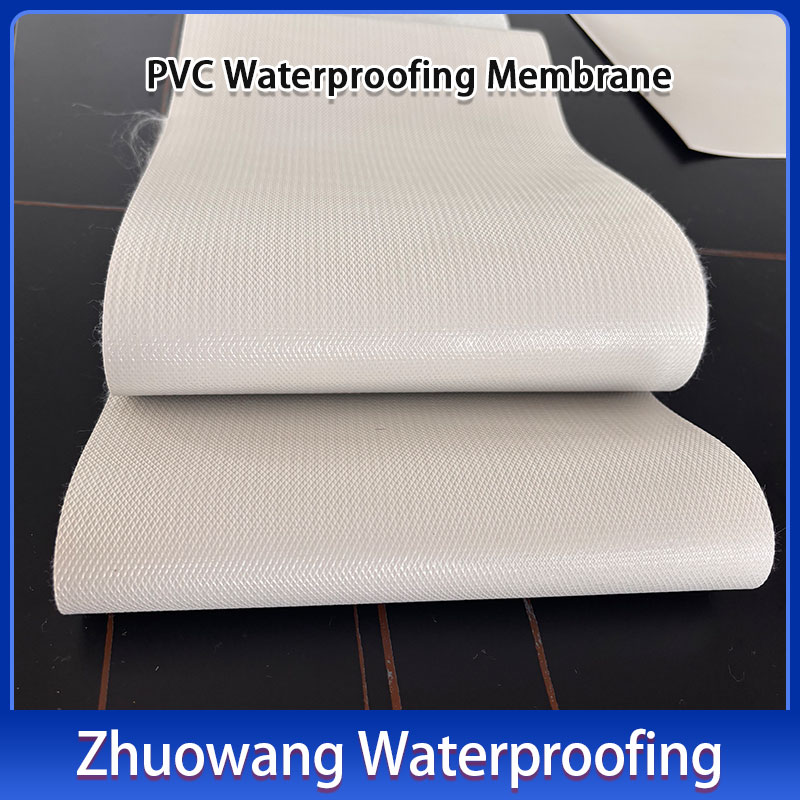 Flame Retardant PVC Waterproofing Membrane For Steel Structure Polyvinyl Chloride Roofing