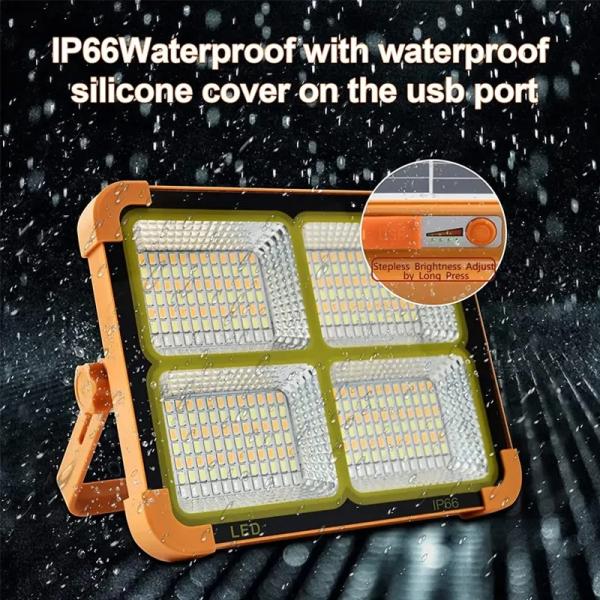 Portable Underwater Fishing Light Rechargeable Solar Fishing Lights Camping Emergency