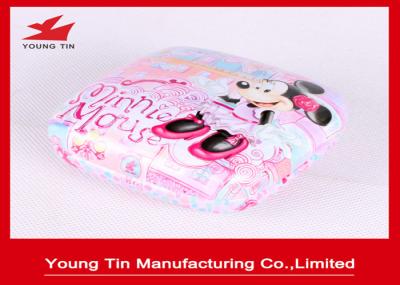 Empty Custom Printing Metal Cosmetic Tins , Glossy Finished Cosmetic Sample Containers