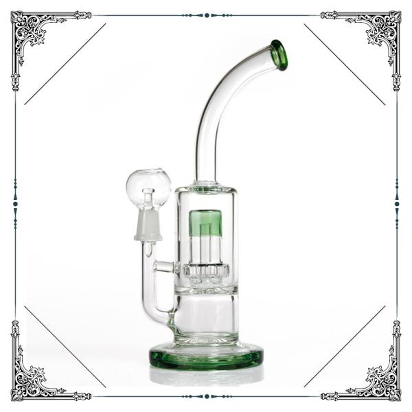 Showerhead Perc Glass Bongs Hookah Smoking Pipes Thickness 5mm