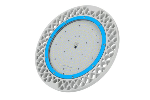 High Brightness UFO LED High Bay 160LPW Efficiency Motion Sensor 100W 120° Beam Angle