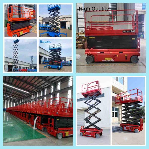 Подъема платформы ODM OEM цвет воздушного красный Scissor Lifter 12m