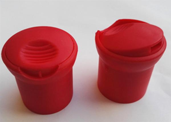 Mushroom Style Plastic Bottle Cap Covers , 24 / 415 Red Waterproof Screw Caps