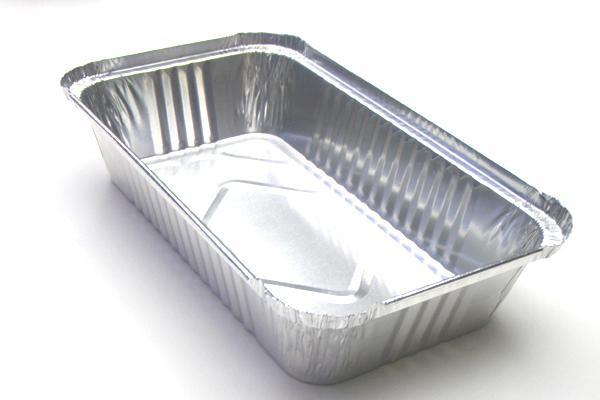 Silver Barbecue Rectangular Aluminum Takeaway Containers