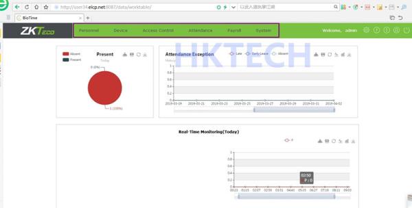 BioTime8.0 BioTime7.0 fingerprint time attendance software
