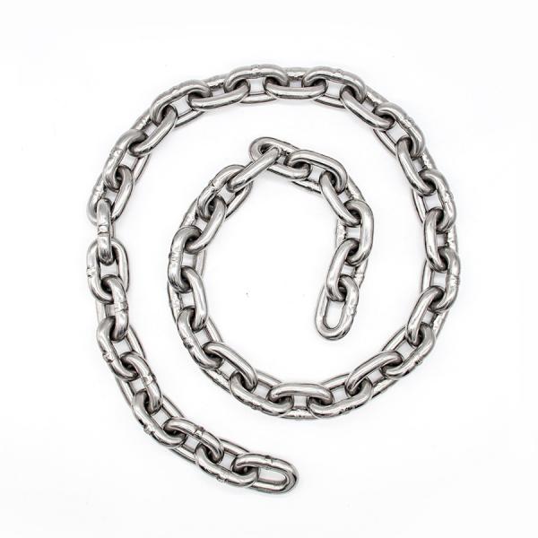 Silver Stainless Steel Link Chain Corrosion Resistance Rust Resistance