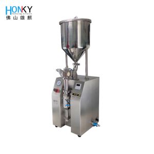 1800 BPH Pneumatic Vertical Filling Machine with Precision Ceramic Pump and 316L Stainless Steel for Cosmetic Gel Syringe