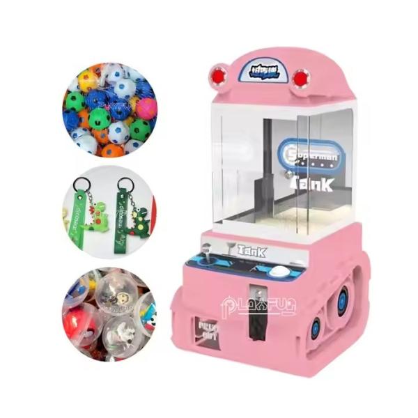 Wholesale Cheap Coin Operated Colorful Plastic Toys Candy Super Tank Toy Gift Dolls Grabber Mega Crane Mini Claw Machine Toys