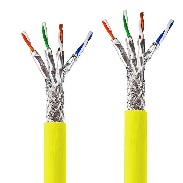 1000FT SFTP CAT7A Cable 23AWG Yellow PVC Jacket Cable For 1000MHz Performance