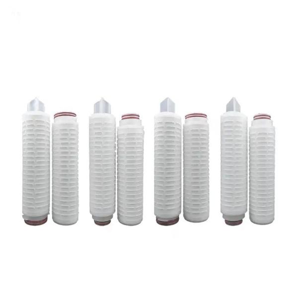 High Flow Rate PES Pleated Filter Cartridge 0.1 0.22 0.45 Micron for Liquid Filtration