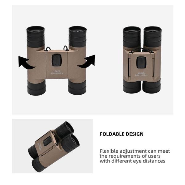 Lightweight 10x25 High Power Binoculars Roof Prism Outdoor Travel