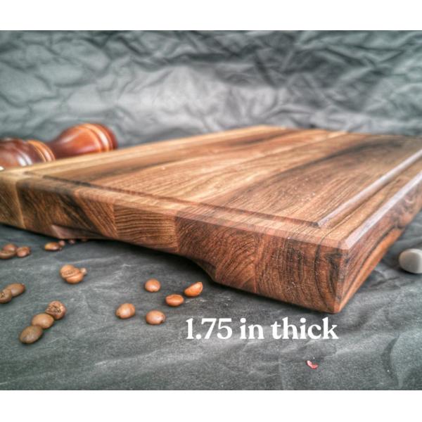 Customized Logo Acceptable 1.75 Thick Large Walnut Cutting Board with Juice Groove
