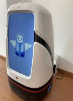Robot autónomo de la entrega de la comida del servicio de la carga elegante en pantalla grande 50kg del robot los 40cm