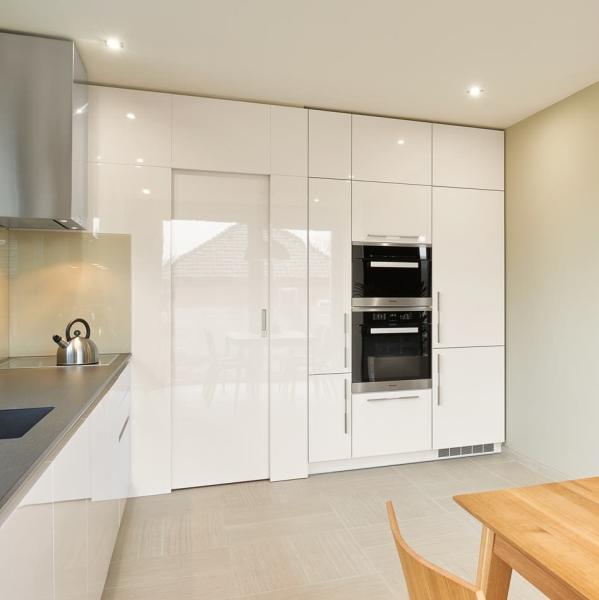 Acrylic Complete Gloss Kitchen Modular Cabinets Set Luxury White Modern Storage