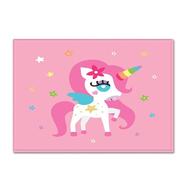 Cartoon Unicorn Carpet Floor Mat with a minimum order and custom design