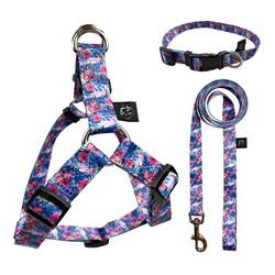 Flower Pattern Dog Harness Set Puppy Cat Sublimation Dog Lead Set
