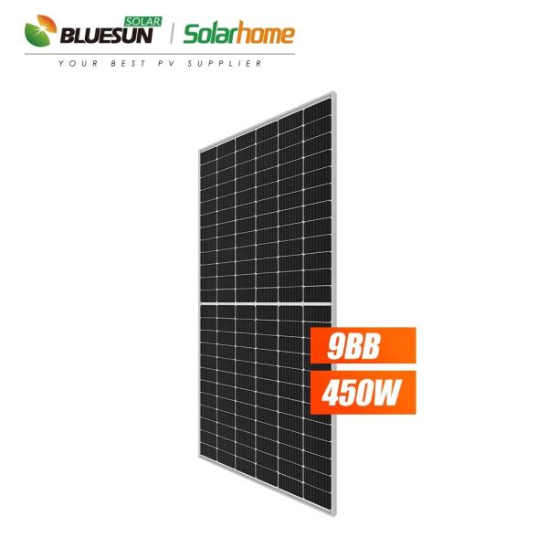 Bluesun Perc Half Cut 9bb 455w 450w 440w 400w  Solar Panel Factory Price 144cell Half Cell New Panel Solar Energy Product