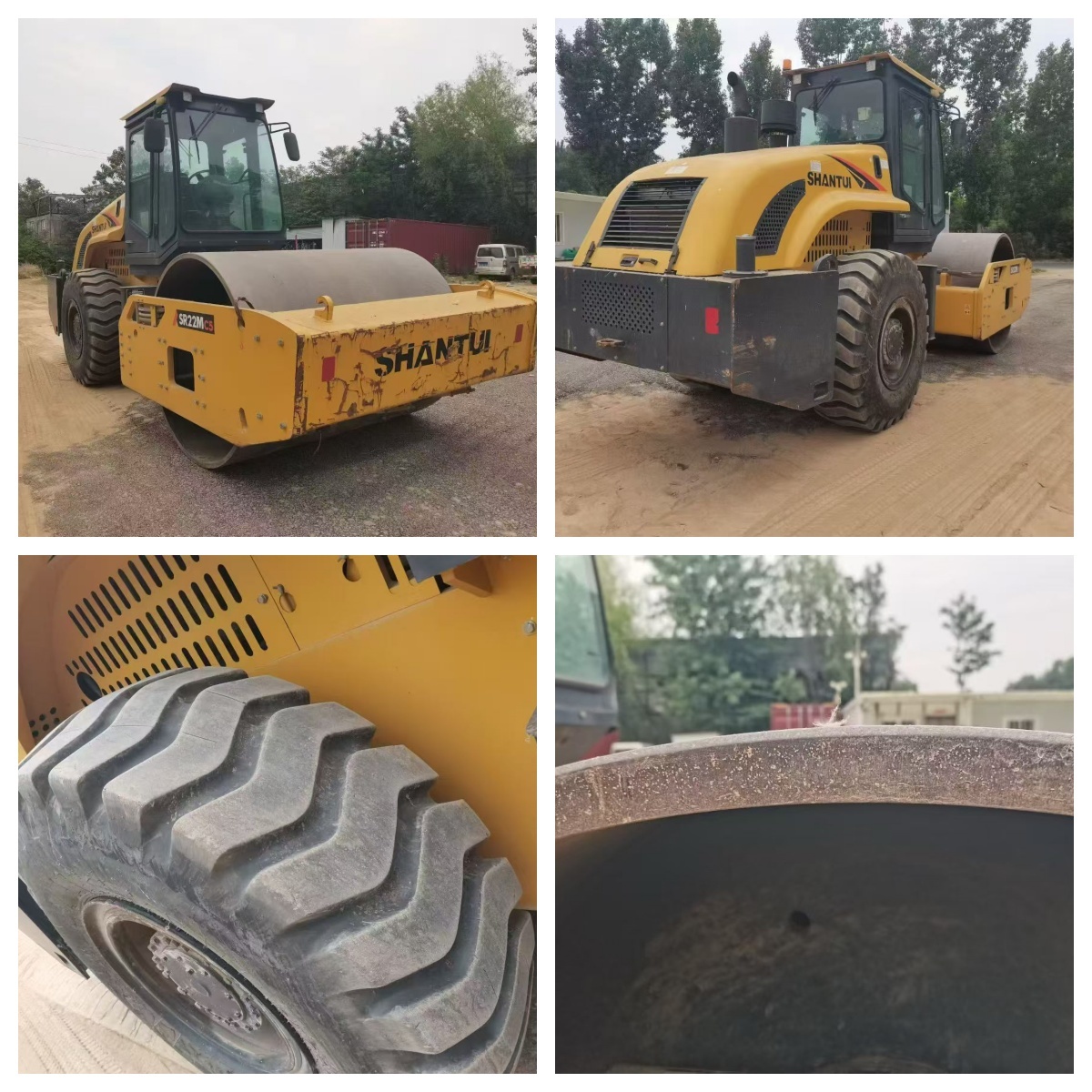 Field-Tested SHANTUI SR22MC5 22 Ton Single Drum Vibratory Used Road Roller Compactor Powerful Compaction Force for Highway