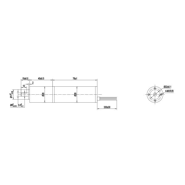 Мотор bldc серии 28BL03 с коробкой передач 2N.m 48v 110rpm коэффициента уменьшения 1:64