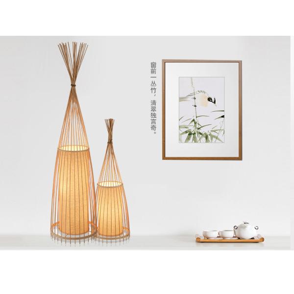 Handcrafted Bamboo Weaving Standing Lights Floor Lamps For Living Room bedroom Light