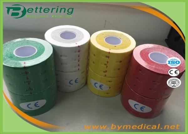 Punch Hole Kinesiology Tape Kinesio tape Roll Cotton Elastic Adhesive Muscle Sports Tape Physio Strain Injury Support