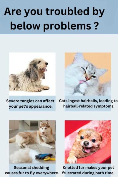 Double-Sided Self-Cleaning Pet Grooming Comb – Orange, White, Purple | 18.5115CM ABS Pet Hair Removal Brush for Dogs & Cats | Wholesale Pet Supplies for Retailers & Importers