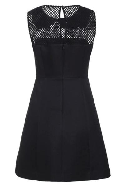 round neck sleeveless fashion elegant sex office uniform design for women dress