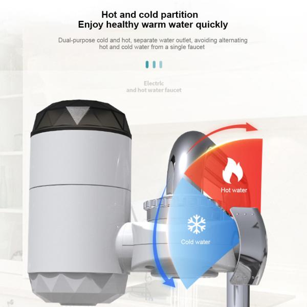 material automático de aquecimento imediato elétrico do ABS da torneira de água quente do torneira de água 3000W