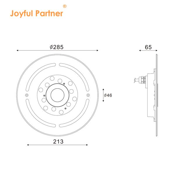 Luz de fonte subaquática IP68 12W 24W 36W Branco quente Azul RGB Aço inoxidável 316L com diâmetro 285mm