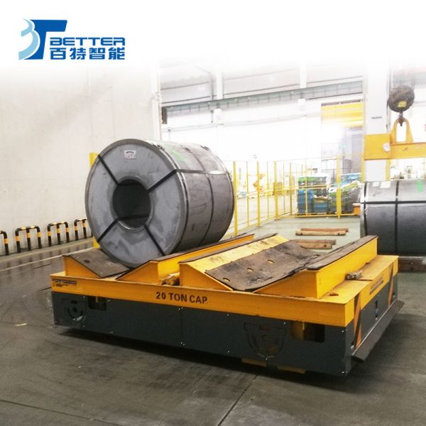 100 Ton Material Handling Equipment Steel Coil Rail Transfer Cart