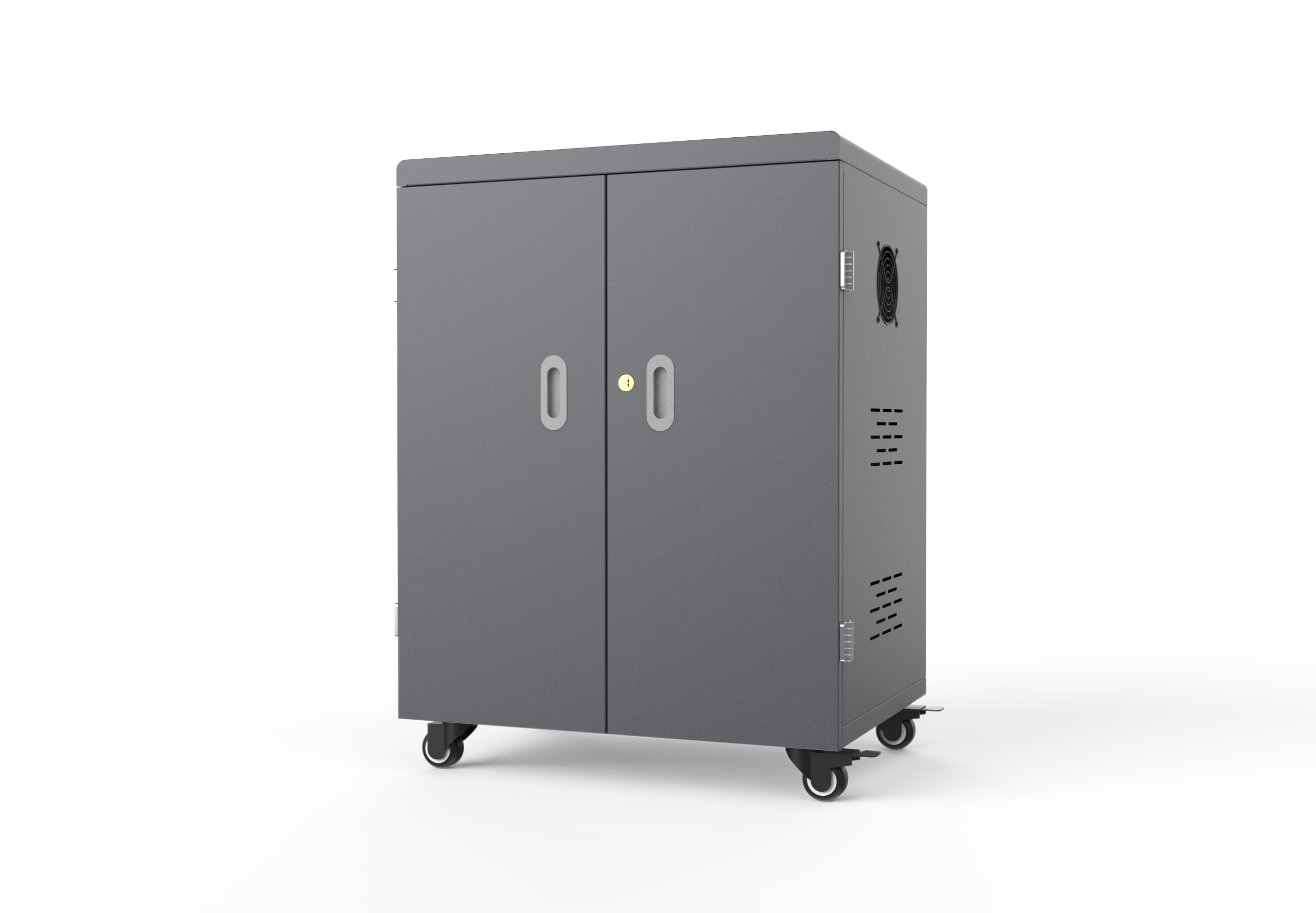 54 Ports Smart Charging Trolley with 8S Security Protection System and Cooling Fans
