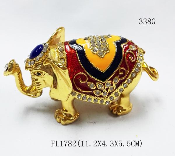 Thailand Gifts Trinket Box Elephant Shape Jewelry Boxes for gift fashion elephant enamel jewelry box