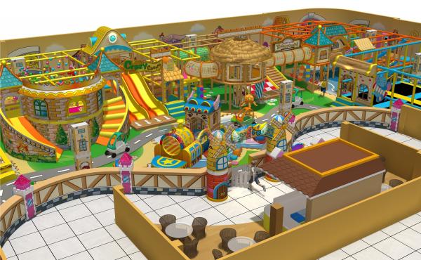 750 places Parc à thème multifonctionnel Château Terrain de jeux pour enfants intérieur