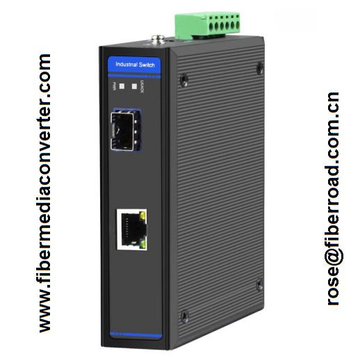 1x10/100/1000Base-TX to 1x1000Base-FX Industrial Fiber Media Converter (PoE in Optional)  FR-7N3101& FR-7N3101P